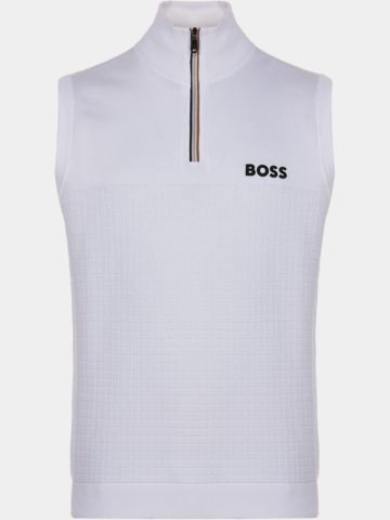BOSS K_Birdie Vest-1 Pullunder Strick weiß