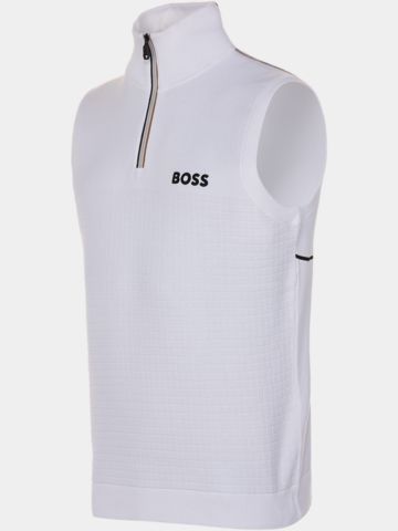 BOSS  K_Birdie Vest-1 Pullunder Strick weiß