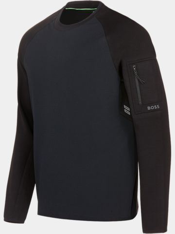 BOSS  CN Urban Tech Langarm Windshirt schwarz