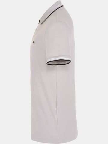 BOSS Paul polo s krátkým rukávem světle šedá