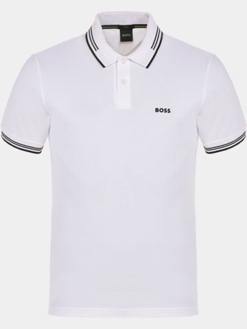 BOSS Paul half-sleeve polo white