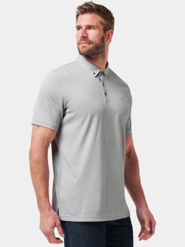 TravisMathew HANDSOME TOWN 3.0 Halbarm Polo hellgrau