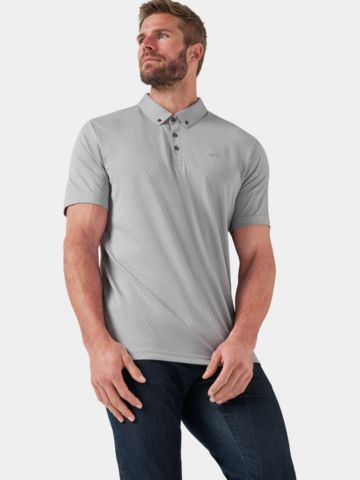 TravisMathew HANDSOME TOWN 3.0 Halbarm Polo hellgrau