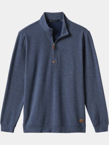TravisMathew CLOUD SWEATER QUARTER ZIP Shirt Sweatshirt navy