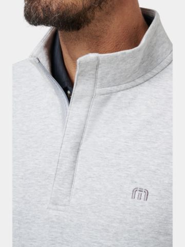 TravisMathew  CLOUD QUARTER ZIP 2.0 Shirt Sweatshirt hellgrau