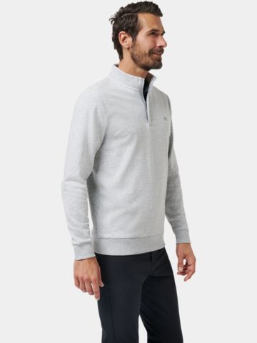 TravisMathew  CLOUD QUARTER ZIP 2.0 Shirt Sweatshirt hellgrau