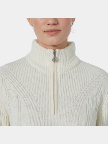 Daily Sports CABLE LS Pullover Lining Windstopp knit offwhite