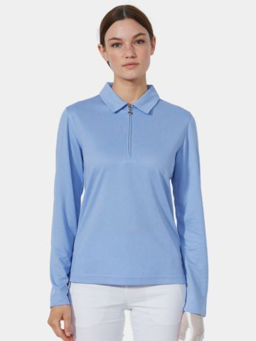 Daily Sports PEORIA Langarm Polo hellblau