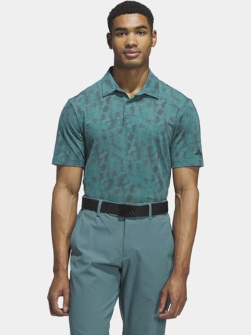 adidas  ULTIMATE365 TEXTURED PRINT polo s krátkým rukávem zelená