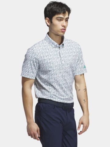 adidas  ULTIMATE365 MICRO ARGYLE polo s krátkým rukávem světle zelená