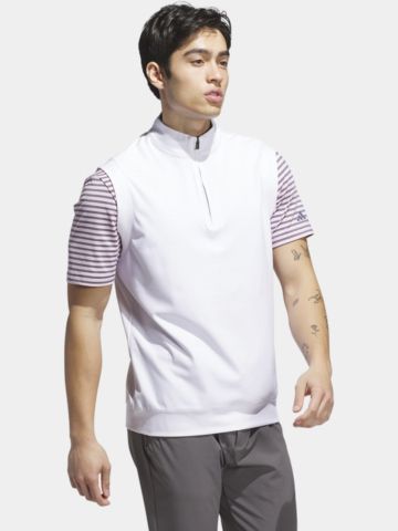 adidas  ULTIMATE365 CLASSIC QUARTER-ZIP VEST Stretch vest white
