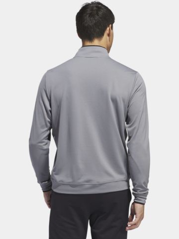 adidas  MENS UPF LIGHTWEIGHT QUARTER ZIP Stretch Midlayer gray