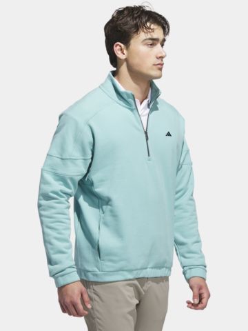 adidas  GO-TO HYBRID QUARTER-ZIP PULLOVER Stretch Midlayer hellgrün