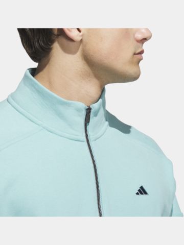 adidas  GO-TO HYBRID QUARTER-ZIP PULLOVER Stretch Midlayer hellgrün