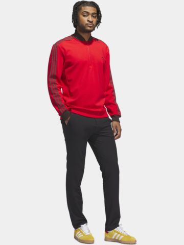 adidas Golf Originals  F 3 Str 1/4 Zip Stretch Midlayer rot