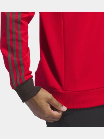 adidas Golf Originals  F 3 Str 1/4 Zip Stretch Midlayer rot