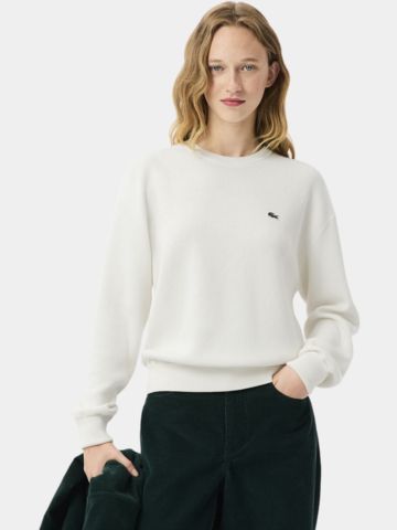 Lacoste Crewneck sweater knit offwhite