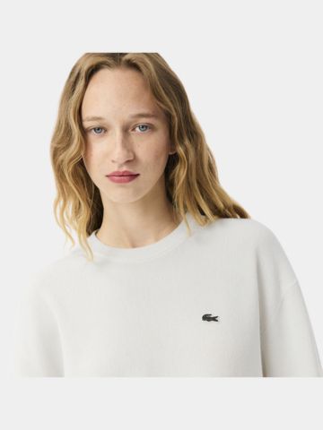 Lacoste Crewneck sweater knit offwhite