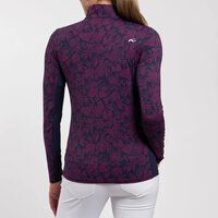 Kjus Sunshine Printed HZ Stretch Unterzieher bordeaux