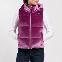 Kjus Vivi Velvet Vest Dámská vesta s kapucí bordeaux