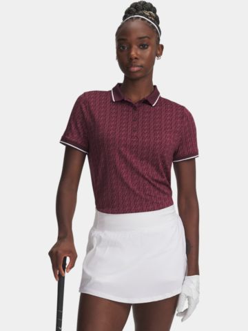 Under Armour Drive jacquard half-sleeve polo bordeaux