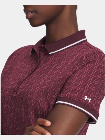 Under Armour  Drive jacquard half-sleeve polo bordeaux
