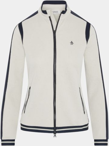 Penguin KNIT EMBOSSED FLORAL COLORBLOCK JACKET Stretch jacket beige