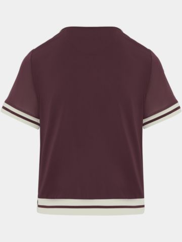 Penguin  WAIST LENGTH COLORBLOCK Halbarm Polo dunkelrot