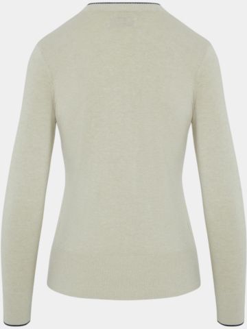 Penguin  LS SOLID FLORAL SWEATER WITH TIPPING Pullover knitwear beige