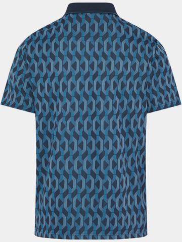 Penguin All Over YD Jacquard Color Block Halbarm Polo navy