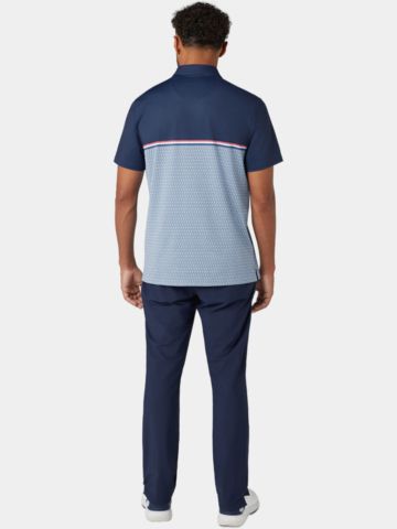Penguin  Engineered P Color Block Print Halbarm Polo grau