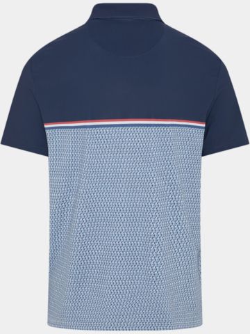 Penguin  Engineered P Color Block Print Halbarm Polo grau