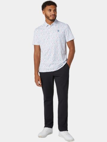 Penguin 19th Hole Sake-Tini Novelty Print Halbarm Polo weiß