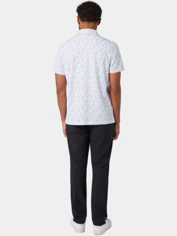 Penguin  19th Hole Sake-Tini Novelty Print Halbarm Polo weiß