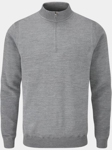 Ping Croy Windstopp Strick grau melange