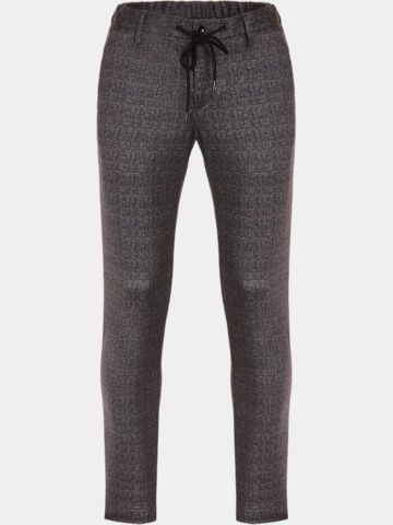 Alberto JUMP-G - Jersey Check Joggpant Hose blau