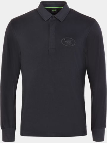 BOSS PL_Hole19 Percy long sleeve polo navy