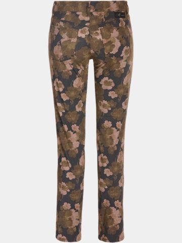 Alberto JANA - Flower Print lang Hose oliv