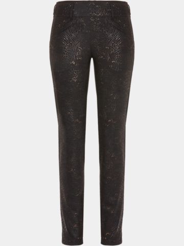 Alberto LUCY - Golden Jersey Print lang Hose schwarz