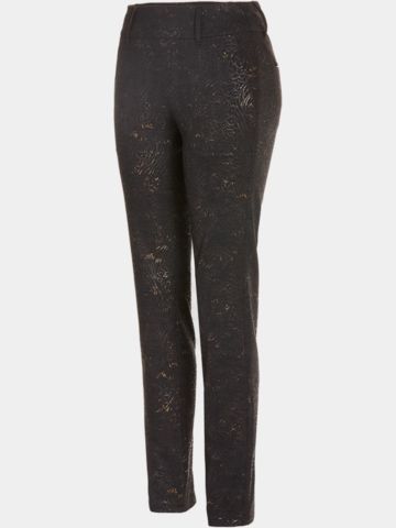 Alberto  LUCY - Golden jersey print long pants black