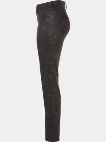 Alberto  LUCY - Golden jersey print long pants black