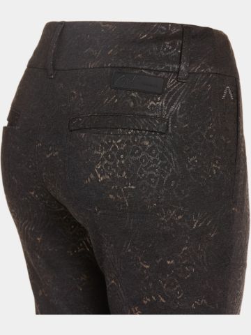 Alberto  LUCY - Golden jersey print long pants black