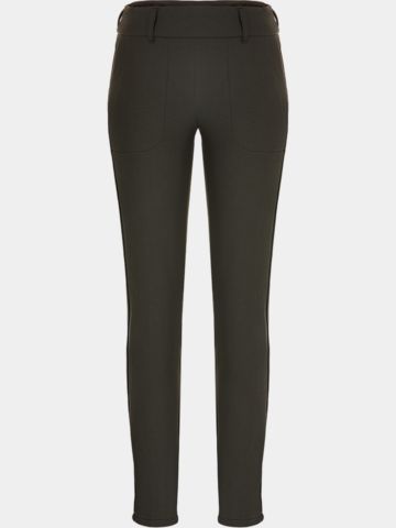 Alberto LUCY - Cosy Jersey Check WR Thermo Hose dunkelgrün