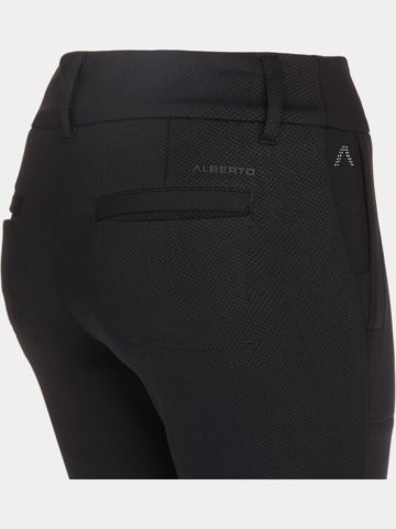 Alberto  LUCY - Cosy Jersey Check WR thermal pants black