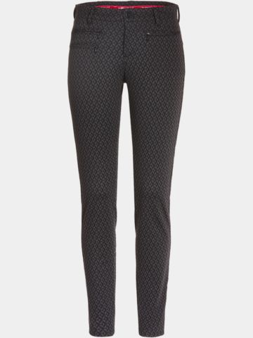 Alberto TINA - Black Jersey Print lang Hose schwarz