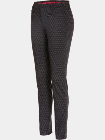 Alberto  TINA - Black jersey print long pants black