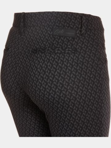 Alberto  TINA - Black jersey print long pants black