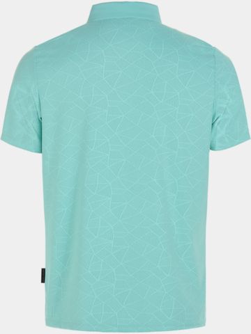 Daniel Springs Nylon-Jacquard Halbarm Polo petrol