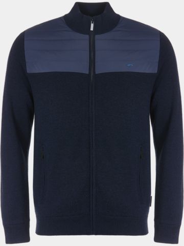 Daniel Springs Merino Hybrid Windstopp Strick navy