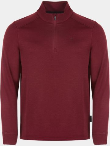 Daniel Springs 1/2 Zip Stretch Thermo Midlayer bordeaux